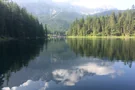 Eibsee See, Häuser und Berge